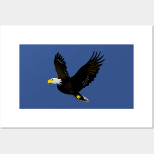 The Power of an Eagle - Blue Posters and Art